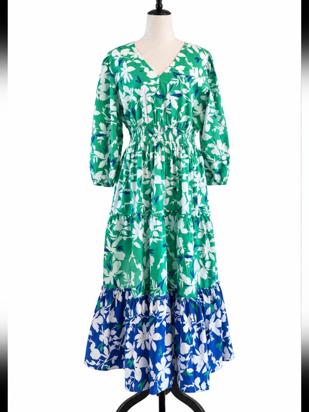 Southern Tide Green and Blue Floral Dress